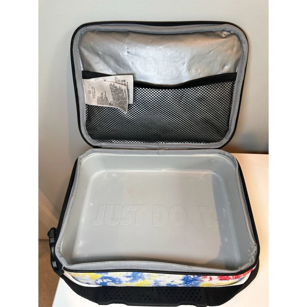 Nike Graphic Molded Hard Shell Insulated Lunch Box Bag Multi Color Tie Dye